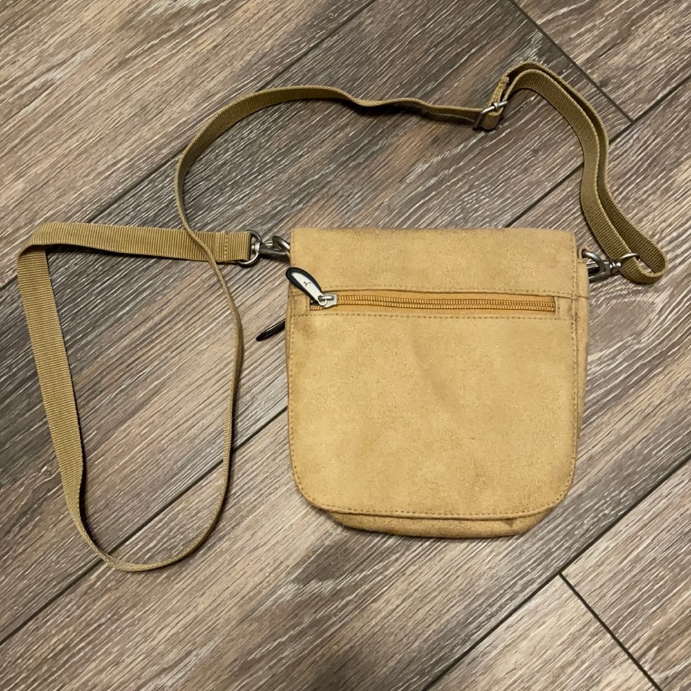 Like new tan suede crossbody